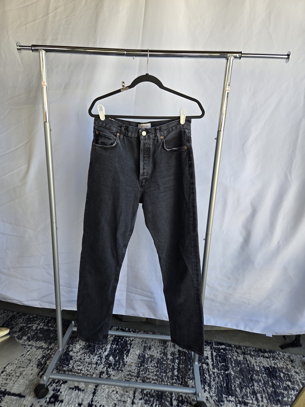 Agolde Black Women Straight-Leg Jeans - Unbranded